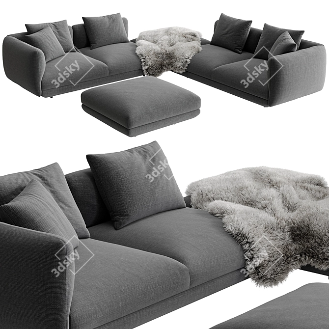 Modern Modular Sofa Set Glamour 3D model image 1