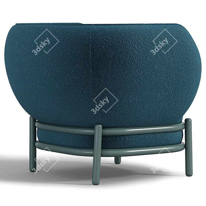 Modern Blue Lounge Chair Export 3D model image 3