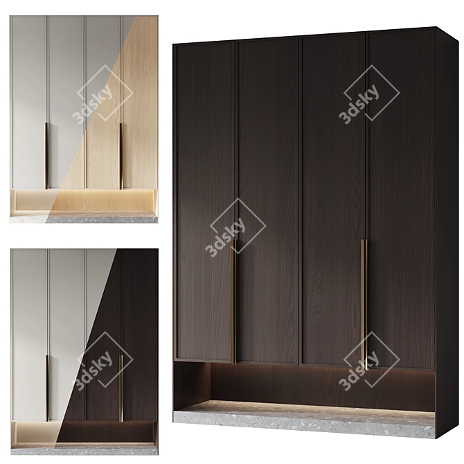 Modern Entryway Furniture Composition 3D model image 1