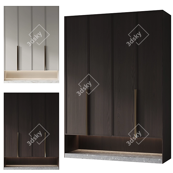 Modern Entryway Furniture Composition 3D model image 5