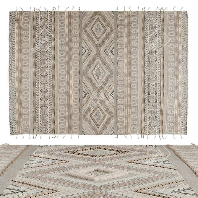 Ethnic Tkano Rug 160x230 3D model image 1