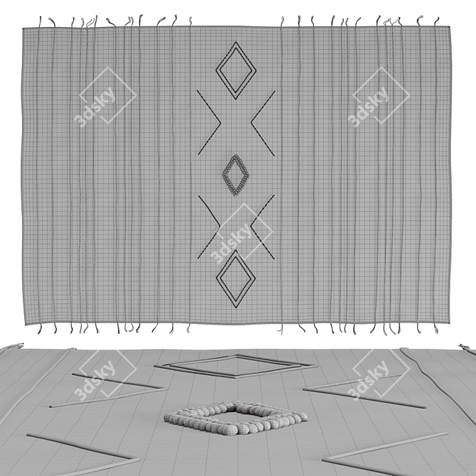 Ethnic Tkano Rug 160x230 3D model image 4