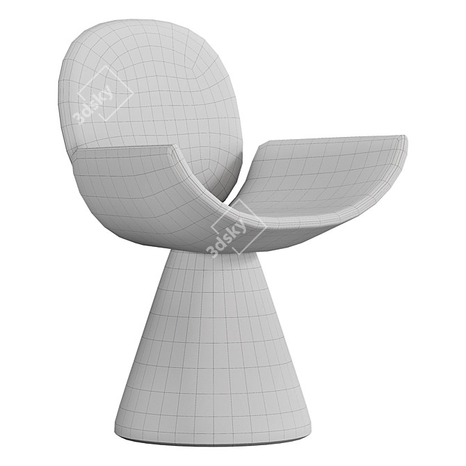 Sleek Youpi Chair by Bonaldo 3D model image 7