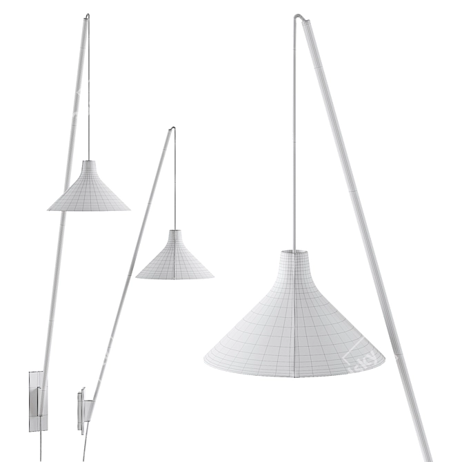 Serax White Seam Wall Lamp 3D model image 4