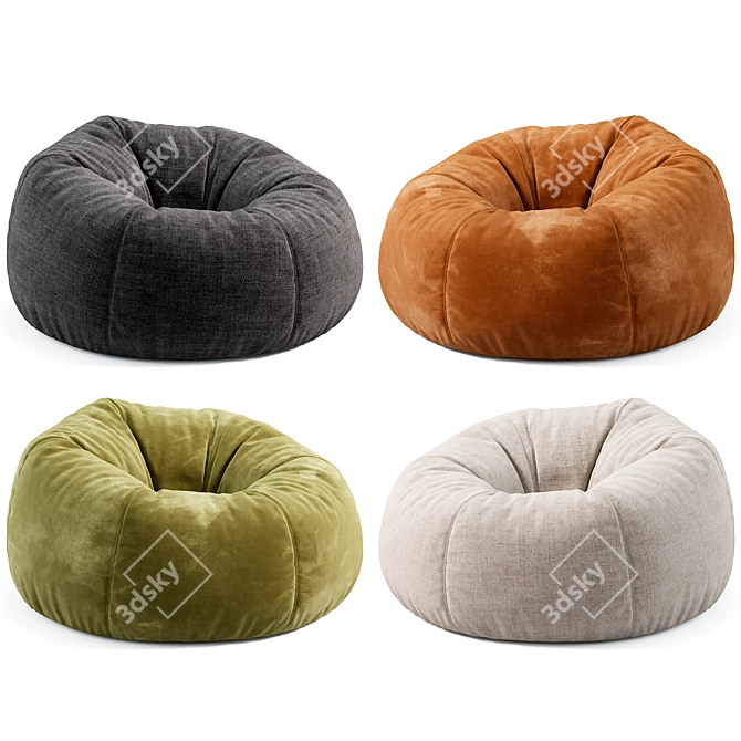 Custom Order Bean Bag 3D Model 3D model image 2