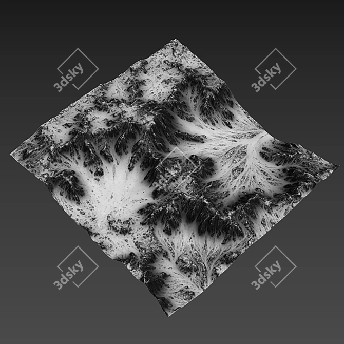 Snowcapped Peaks 3D Model Kit 3D model image 5