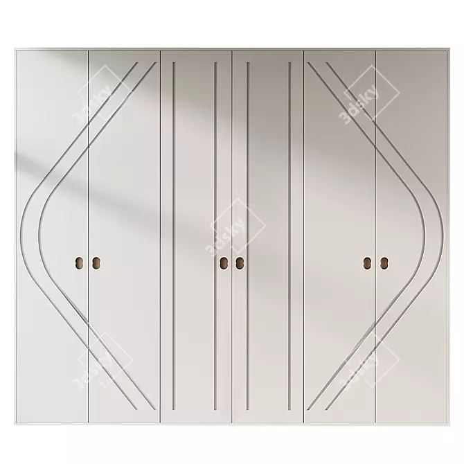 Modern Model Wardrobe 175 Dimensional 3D model image 1