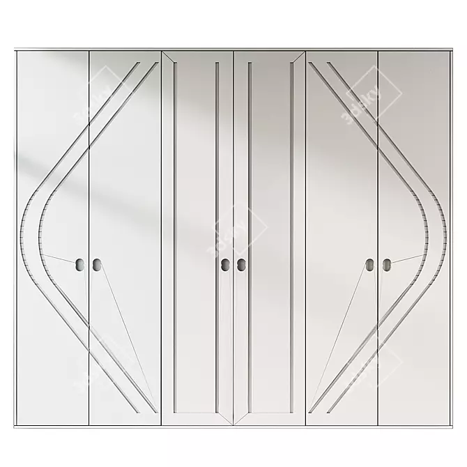 Modern Model Wardrobe 175 Dimensional 3D model image 3