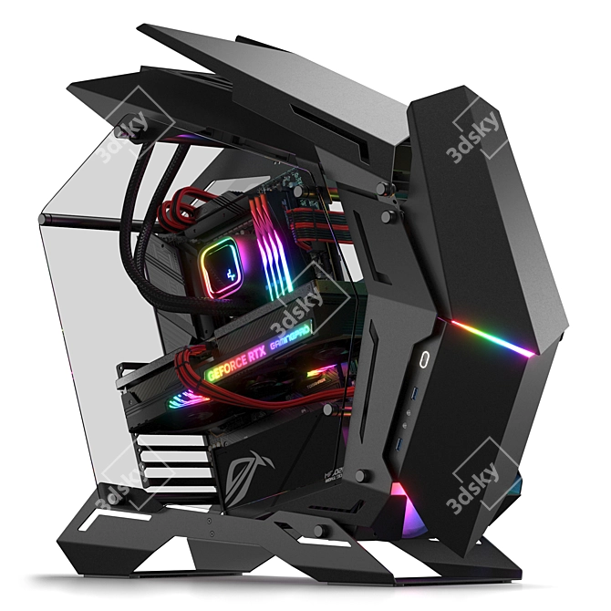 Animated RGB Gaming PC Kit 3D model image 1