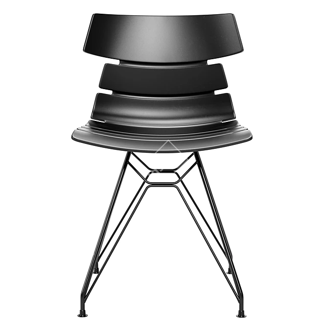 Modern Hansen Chair: Black Style 3D model image 2