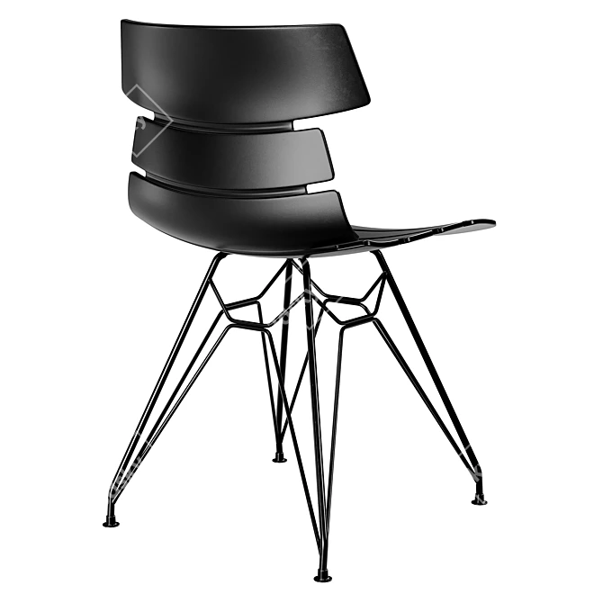 Modern Hansen Chair: Black Style 3D model image 3