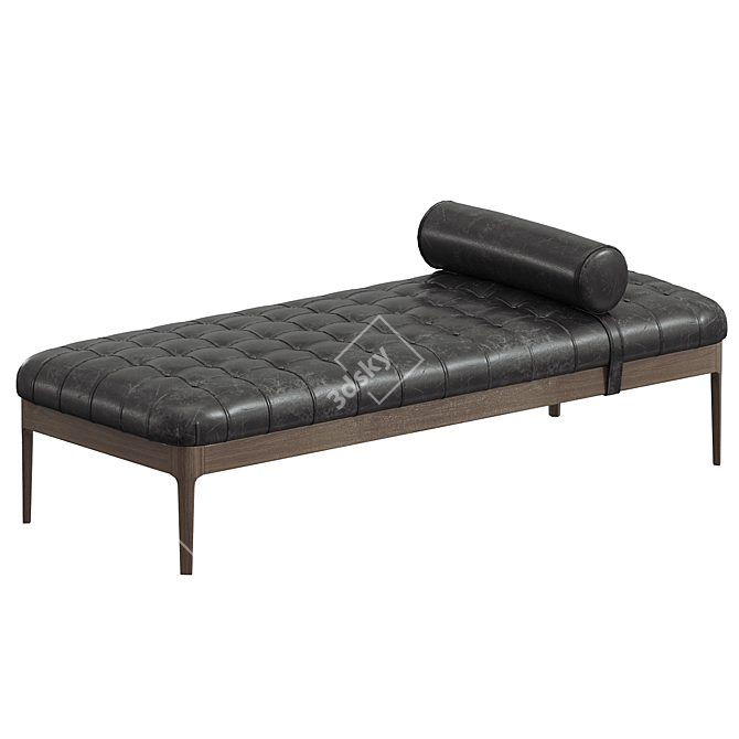 Elegant Anacapa Leather Bench 3D model image 2