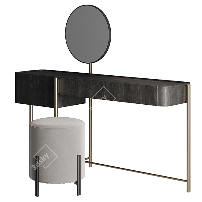 Modern Chic Shanghai Desk Vanity 3D model image 3