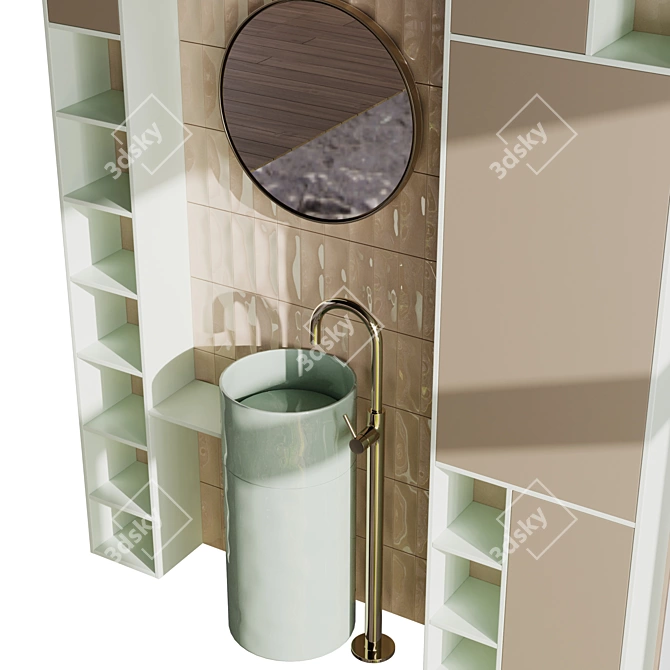 Inbani Bathroom Furniture Set 3D model image 3