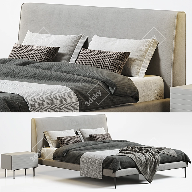  Stylish BoConcept Arlington Bed 3D model image 1