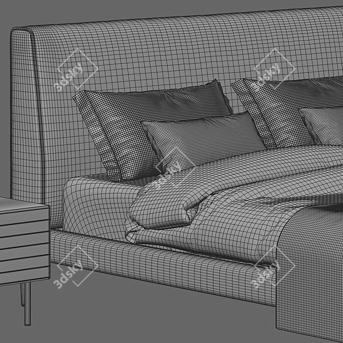  Stylish BoConcept Arlington Bed 3D model image 4