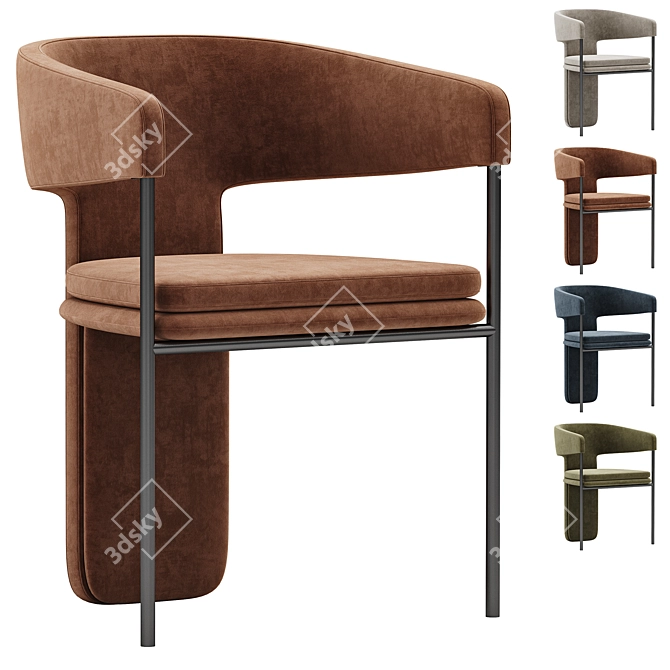 Modern Dining Chair Set Palazzo 3D model image 1