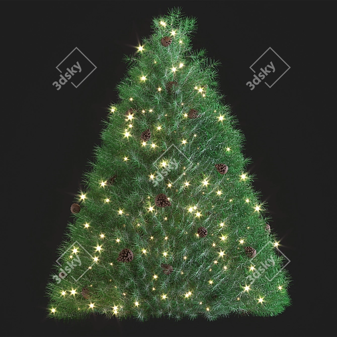 Snowy Pine Christmas Tree 2016 3D model image 3