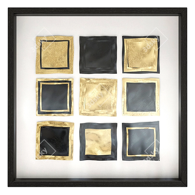 Elegant Fair Square Shadow Box 3D model image 1