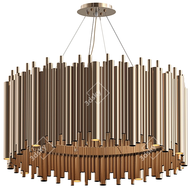 Aiden Chandelier Gold Luxury Stainless 3D model image 1