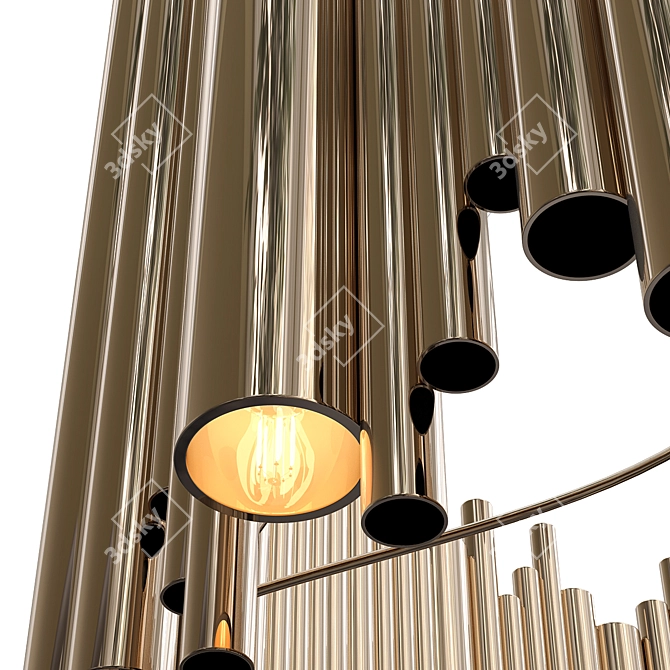Aiden Chandelier Gold Luxury Stainless 3D model image 2