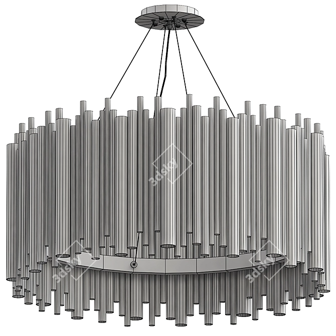 Aiden Chandelier Gold Luxury Stainless 3D model image 3