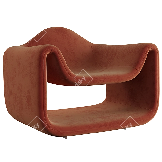 Modern Elegance Armchair - Colo 3D model image 2