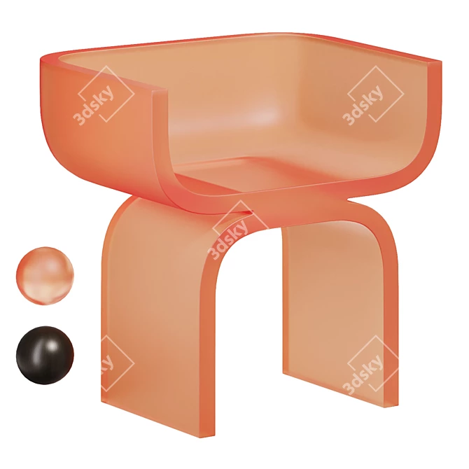 Modern Resin Chair by Poggiolli 3D model image 1