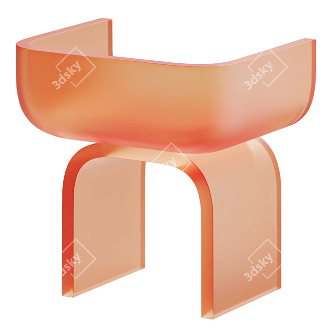 Modern Resin Chair by Poggiolli 3D model image 2