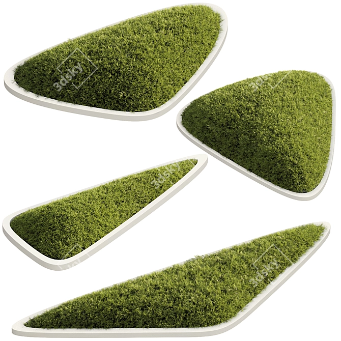 Lush Outdoor Grass Mat 3D model image 1