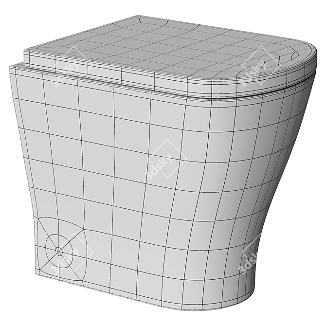 Marseille Back to Wall Toilet 3D model image 2