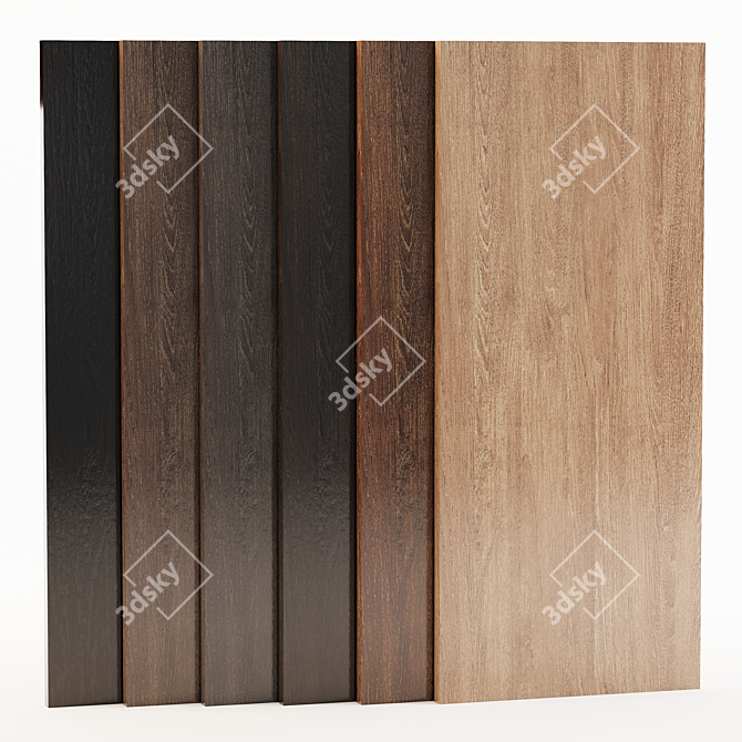 Texture Collection: 6 Color Wood 3D model image 1