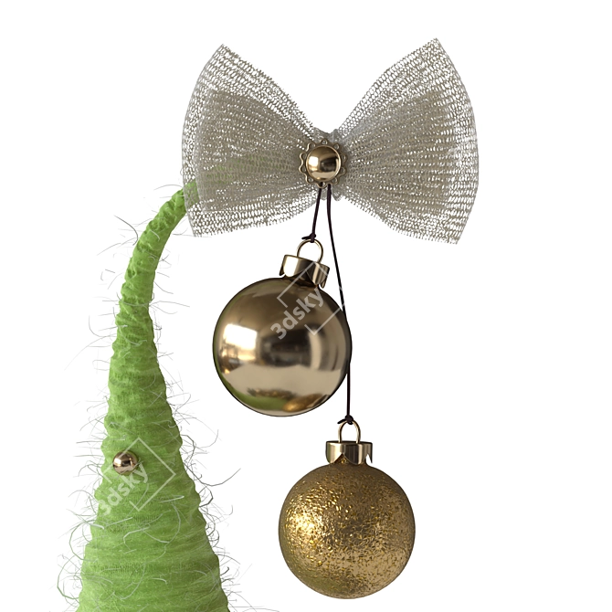 Modern Christmas Tree Decoration 3D model image 5