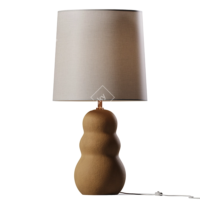 Madsen Terracotta Table Lamp - Rustic Elegance 3D model image 1