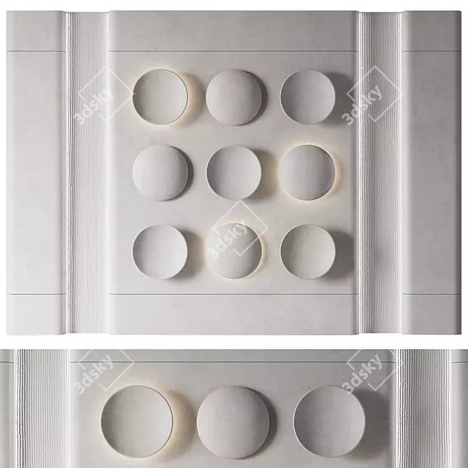 Customizable 3D Wall Panel 3D model image 1