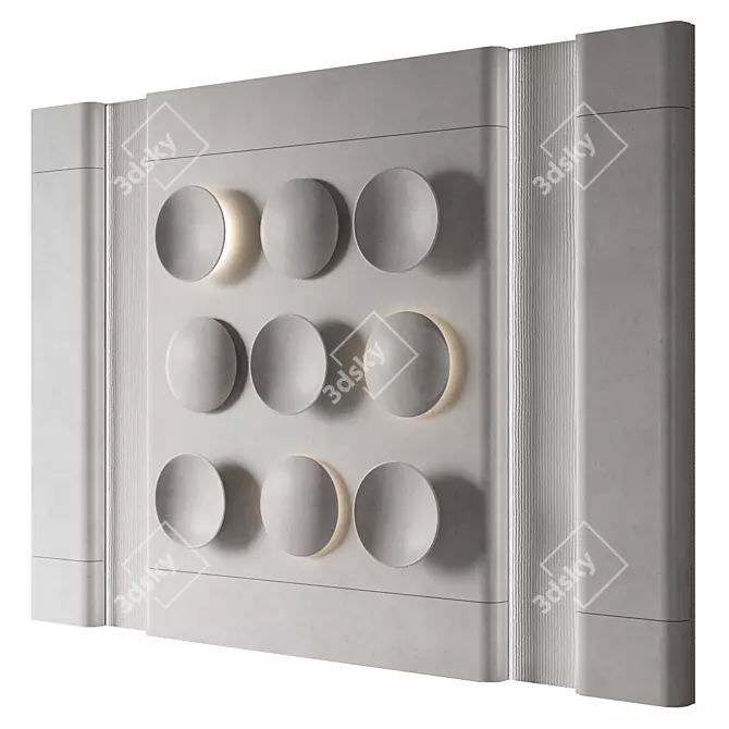 Customizable 3D Wall Panel 3D model image 2