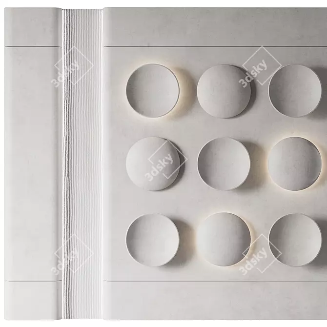 Customizable 3D Wall Panel 3D model image 3