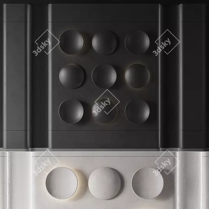 Customizable 3D Wall Panel 3D model image 4
