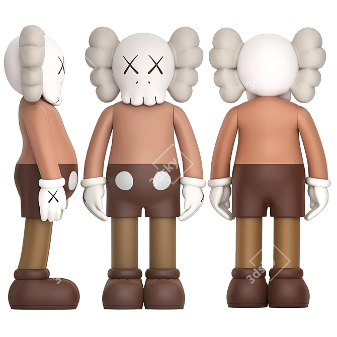 Colorful KAWS Figure Collection 3D model image 2