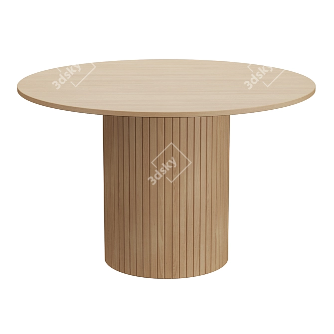 Wooden Hill Table & Vish Chair 3D model image 3