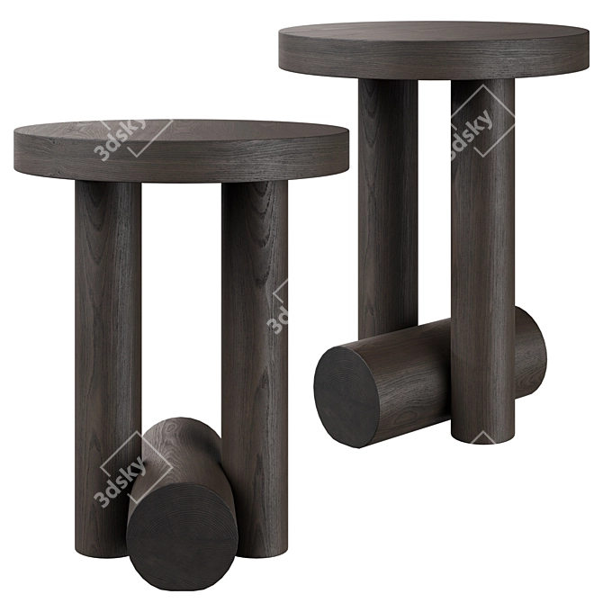 Sleek Scandinavian Side Tables 3D model image 3