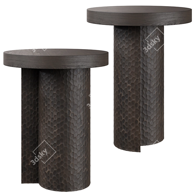 Sleek Scandinavian Side Tables 3D model image 4