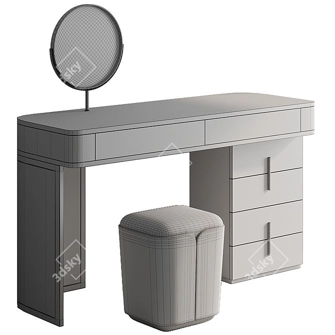 Elegant Nina Dressing Table 3D model image 5