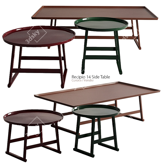 Modern Maxalto Recipio 14 Table 3D model image 1