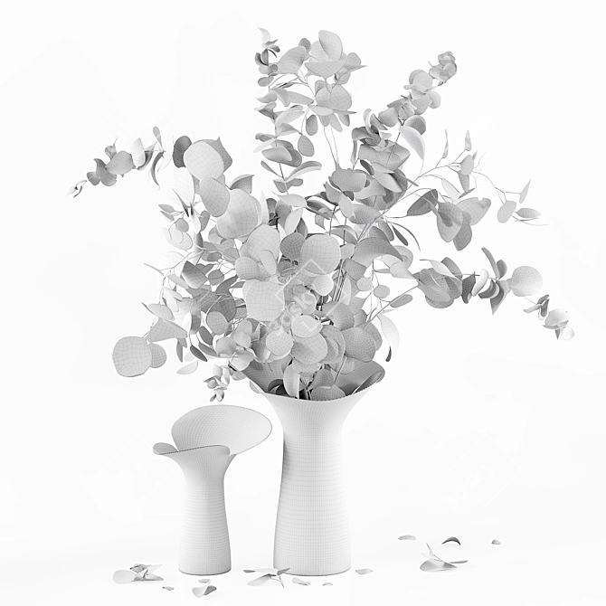 Bouquet Indoor Plants with Detail 3D model image 2