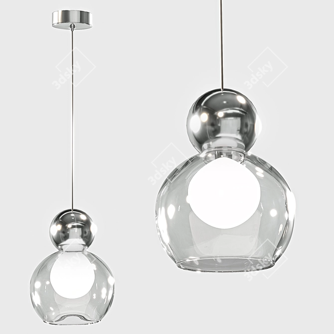 Modern Crystal Lux Pendant Light - MURCIA 3D model image 1