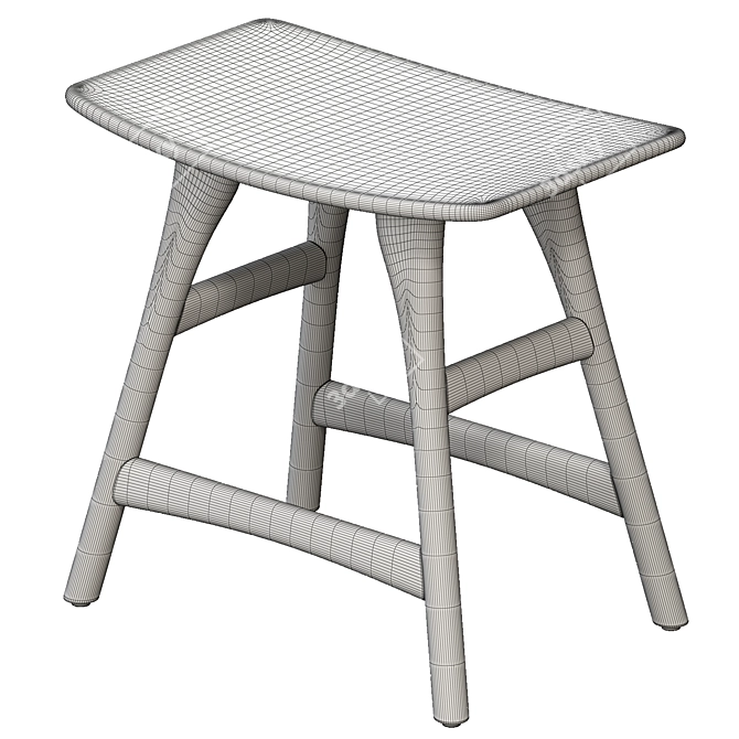 Dynamic Curve Stool by Ethnicraft 3D model image 4