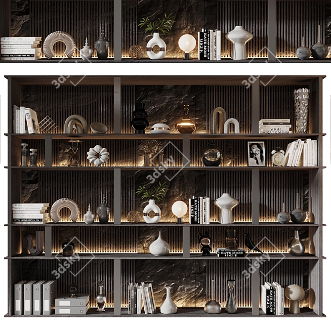 Customizable Decorative Furniture Composition 3D model image 1