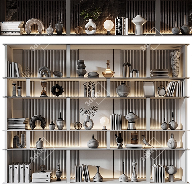 Customizable Decorative Furniture Composition 3D model image 2