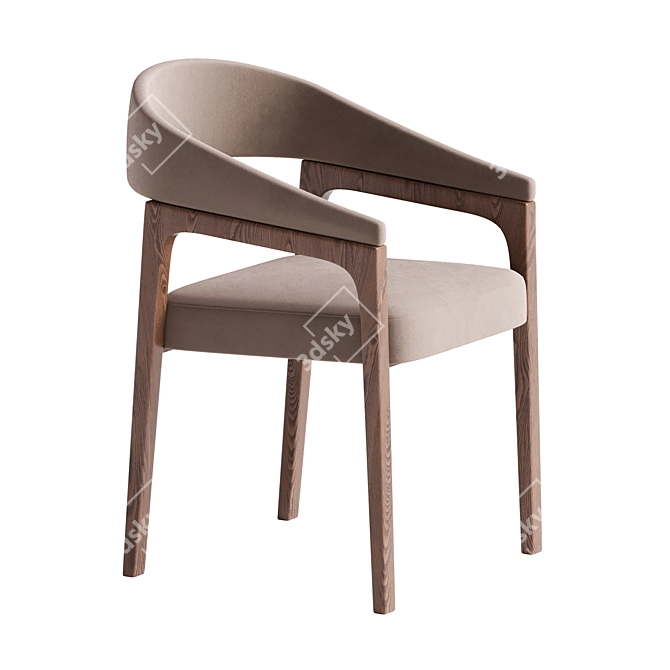 Contemporary Dining Chair Model Corona 3D model image 5